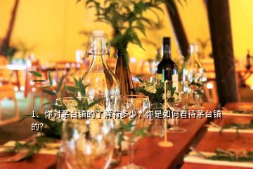 1、你對茅臺鎮(zhèn)的了解有多少，你是如何看待茅臺鎮(zhèn)的？