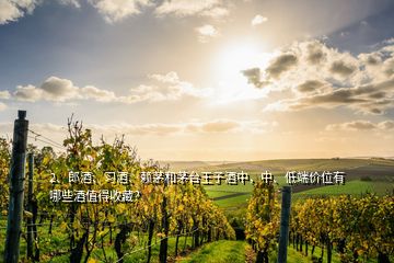 2、郎酒、習(xí)酒、賴茅和茅臺(tái)王子酒中，中、低端價(jià)位有哪些酒值得收藏？
