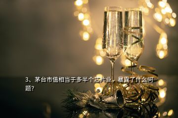 3、茅臺市值相當(dāng)于多半個芯片業(yè)，暴露了什么問題？