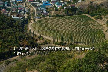1、請問是什么原因媒體選擇在中芯國際上市的日子對茅臺進(jìn)行點名？