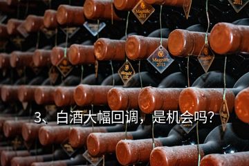 3、白酒大幅回調(diào)，是機(jī)會(huì)嗎？