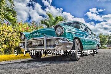 3、廣州有什么本地特產(chǎn)白酒嗎？