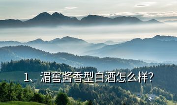 1、湄窖醬香型白酒怎么樣？