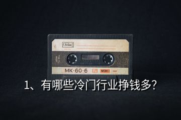 1、有哪些冷門行業(yè)掙錢多？