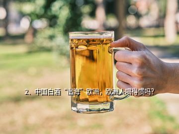 2、中國白酒“出?！睔W洲，歐洲人喝得慣嗎？