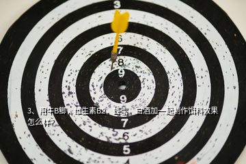 3、用牛B鯽，維生素B2，蜂蜜，白酒加一起制作餌料效果怎么樣？