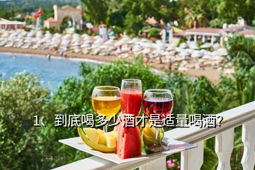 1、到底喝多少酒才是適量喝酒？