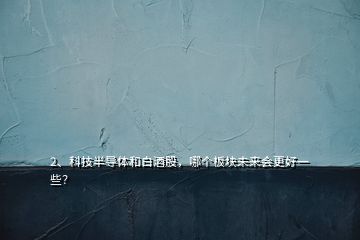 2、科技半導(dǎo)體和白酒股，哪個板塊未來會更好一些？
