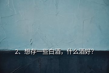 2、想存一些白酒，什么酒好？