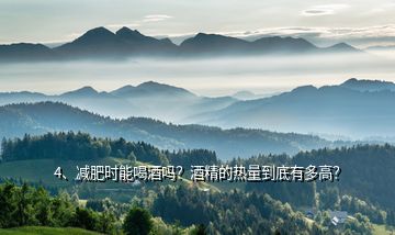 4、減肥時(shí)能喝酒嗎？酒精的熱量到底有多高？