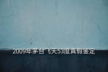2009年茅臺(tái)飛天53度真假鑒定
