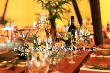我才喝了一杯茅臺60ml左右 現在就頭暈了明天還要上早自習