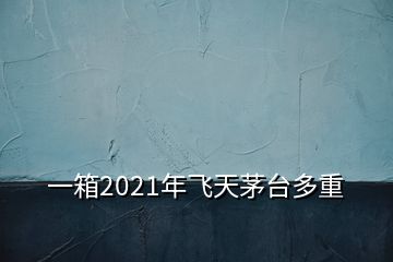 一箱2021年飛天茅臺多重