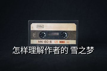 怎樣理解作者的 雪之夢(mèng)
