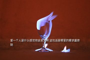 愛一個(gè)人是什么感覺他會(huì)發(fā)光啊 這句話是哪里的梗求最原始
