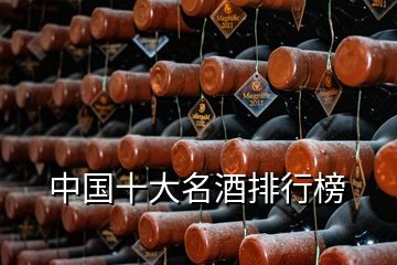 中國十大名酒排行榜