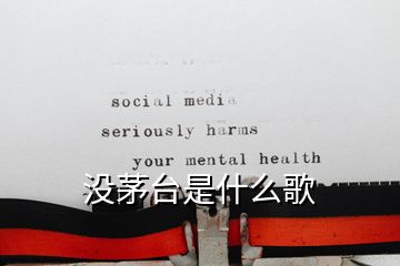 沒(méi)茅臺(tái)是什么歌