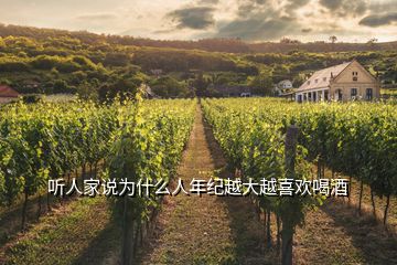 聽(tīng)人家說(shuō)為什么人年紀(jì)越大越喜歡喝酒