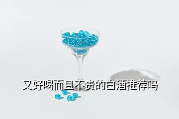 又好喝而且不貴的白酒推薦嗎