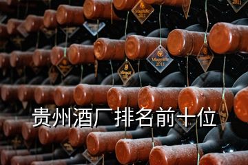 貴州酒廠(chǎng)排名前十位