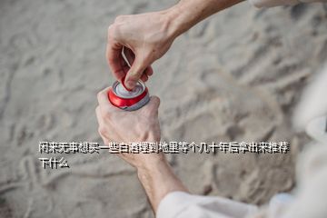 閑來無事想買一些白酒埋到地里等個幾十年后拿出來推薦下什么