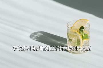 寧波鄞州南部商務(wù)區(qū)水街至布利杰大廈