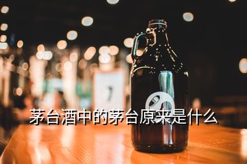 茅臺(tái)酒中的茅臺(tái)原來(lái)是什么
