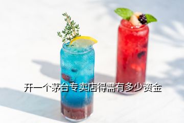 開一個茅臺專賣店得需有多少資金