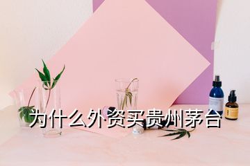 為什么外資買貴州茅臺