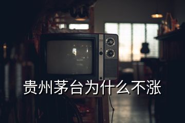 貴州茅臺(tái)為什么不漲