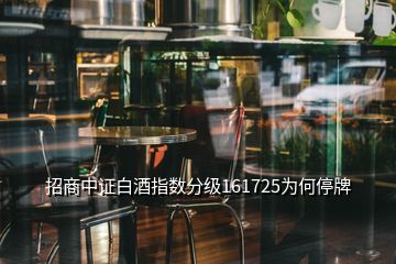 招商中證白酒指數(shù)分級(jí)161725為何停牌