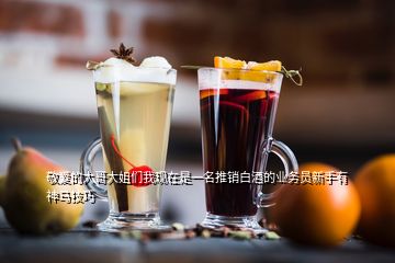 敬愛(ài)的大哥大姐們我現(xiàn)在是一名推銷白酒的業(yè)務(wù)員新手有神馬技巧