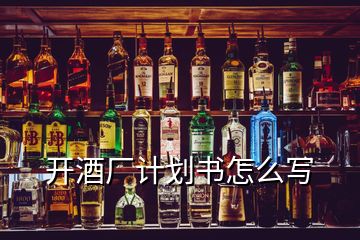 開酒廠計劃書怎么寫