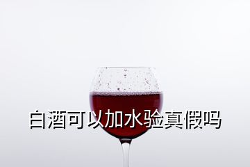 白酒可以加水驗(yàn)真假嗎