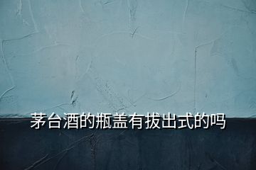 茅臺酒的瓶蓋有拔出式的嗎