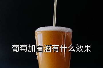 葡萄加白酒有什么效果