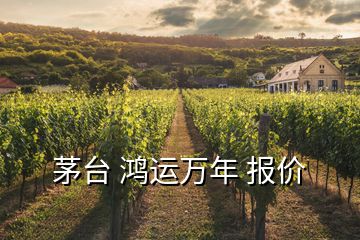 茅臺(tái) 鴻運(yùn)萬年 報(bào)價(jià)