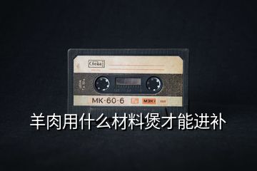 羊肉用什么材料煲才能進補
