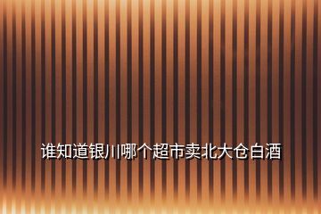 誰(shuí)知道銀川哪個(gè)超市賣(mài)北大倉(cāng)白酒