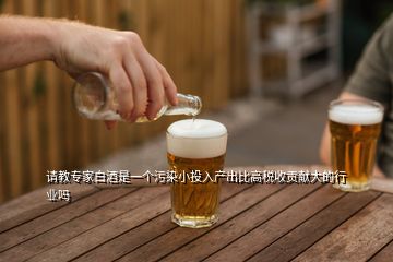 請教專家白酒是一個污染小投入產(chǎn)出比高稅收貢獻(xiàn)大的行業(yè)嗎