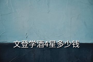 文登學酒4星多少錢
