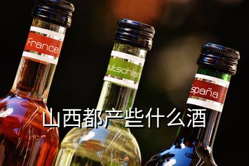 山西都產些什么酒