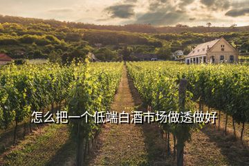 怎么把一個低端白酒市場做透做好