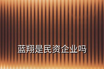 藍翔是民資企業(yè)嗎