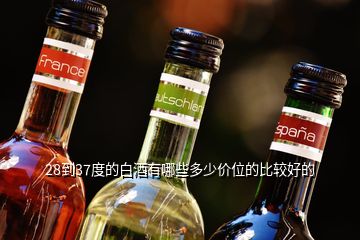 28到37度的白酒有哪些多少價(jià)位的比較好的