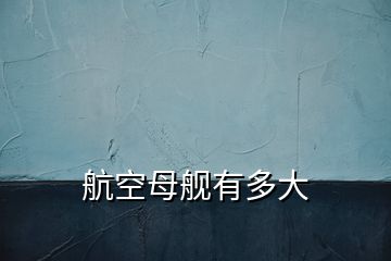 航空母艦有多大