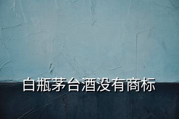 白瓶茅臺(tái)酒沒(méi)有商標(biāo)