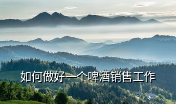 如何做好一個(gè)啤酒銷(xiāo)售工作