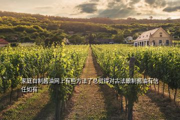 家庭自制醬油網上有些方法了總覺得對古法釀制醬油有信任如有