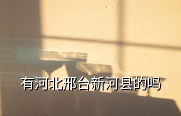 有河北邢臺新河縣的嗎